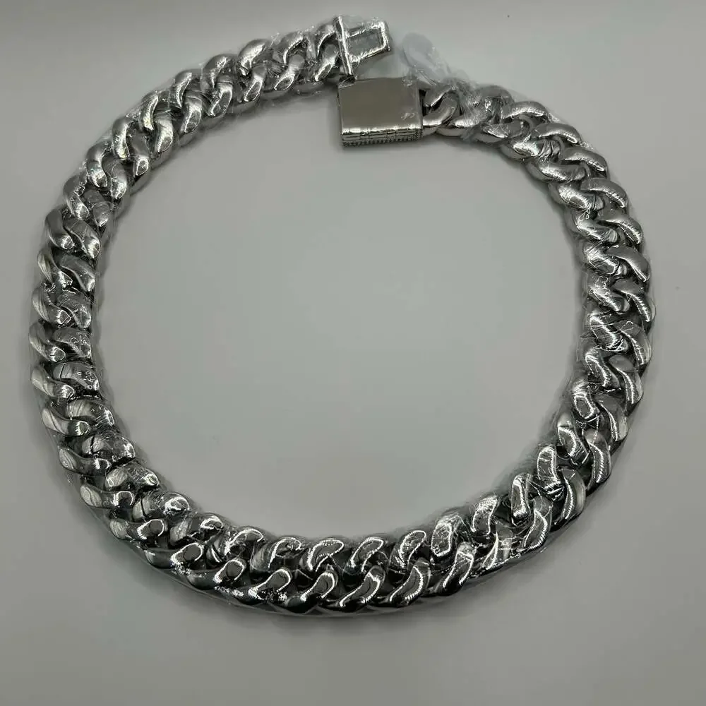 Silver Iced Cuban Link Chain Bracelet - Men Accessories Jewelry
